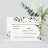 Eucalyptus Foliage Wedding RSVP Kaart (Staand voorkant)