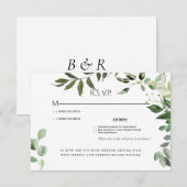 Eucalyptus Foliage Wedding RSVP Kaart (Voorkant / Achterkant)