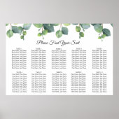 Eucalyptus Foliage Wedding Seding Chart Poster (Voorkant)