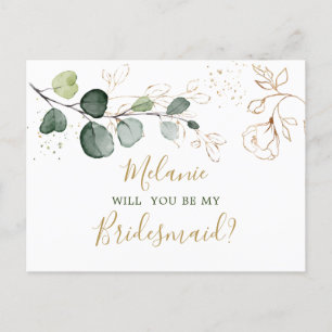 Eucalyptus Foliage wordt mijn Bridesmaid Briefkaart