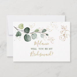 Eucalyptus Foliage wordt mijn Bridesmaid Kaart