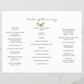 Eucalyptus Foliage Wreath Tri+Fold Wedding Program Flyer (Achterkant)