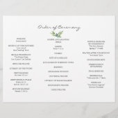 Eucalyptus Foliage Wreath Tri+Fold Wedding Program Flyer (Achterkant)