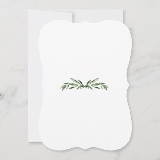 Eucalyptus Foliage Wreator Gold Cross Boy Baptisme Kaart (Achterkant)