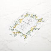 Eucalyptus Folie bruiloft uitnodiging (Gedraaid)