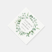Eucalyptus Forest Greenery Wedding Servet (Hoek)