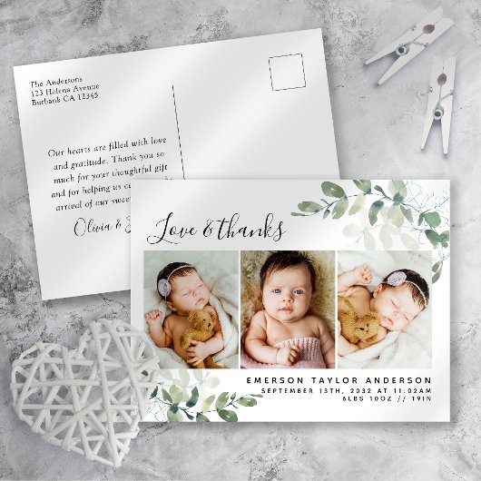 Eucalyptus Foto Baby Hartelijk dank Briefkaart