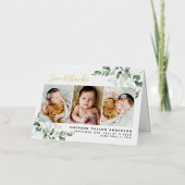 Eucalyptus Foto Baby Hartelijk dank Folie Wenskaart (Voorkant)