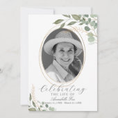 Eucalyptus Foto Begrafenis Orde van Service Progra Kaart (Voorkant)