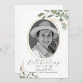 Eucalyptus Foto Begrafenis Orde van Service Progra Kaart (Voorkant / Achterkant)