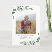 Eucalyptus Foto Begrafenisdienst Programma (Voorkant)