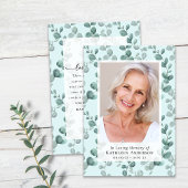 Eucalyptus Foto Begrafenismonument Bedankkaart