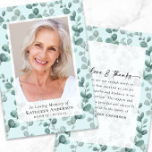 Eucalyptus Foto Begrafenismonument Bedankkaart