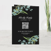 Eucalyptus Foto Collage QR Code Zwarte Huwelijk (Achterkant)