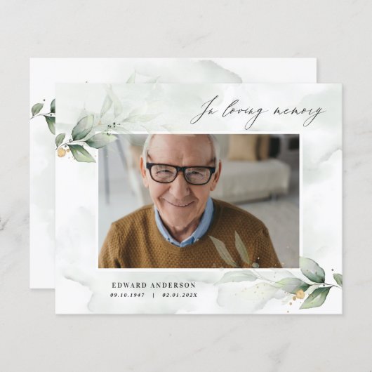 Eucalyptus-foto elegant in liefhebbend geheugen be (Voorkant / Achterkant)