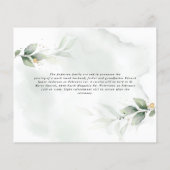 Eucalyptus-foto elegant in liefhebbend geheugen be (Achterkant)