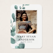 Eucalyptus Foto Funeral Memorial Poem Kaart (Voorkant)