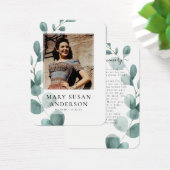 Eucalyptus Foto Funeral Memorial Poem Kaart (Bureau)