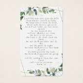 Eucalyptus Foto Funeral Memorial Prayer Kaart (Achterkant)