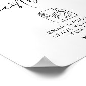 Eucalyptus Foto Gastenboek | Modern huwelijksteken Poster (Hoek)