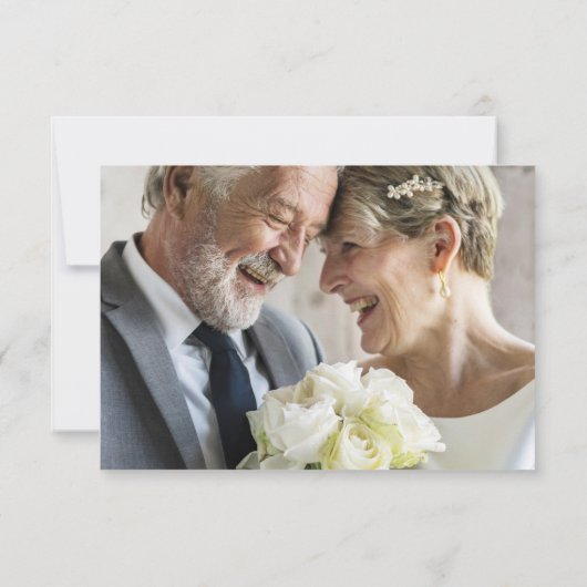 Eucalyptus foto gelofte vernieuwing bedankkaart (Achterkant)