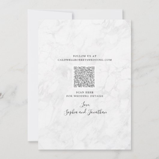 Eucalyptus Foto Gold Lijst marmer Weddenschap Save The Date (Achterkant)