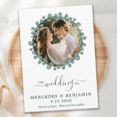 Eucalyptus Foto Greenery QR Code Weddenschap Kaart