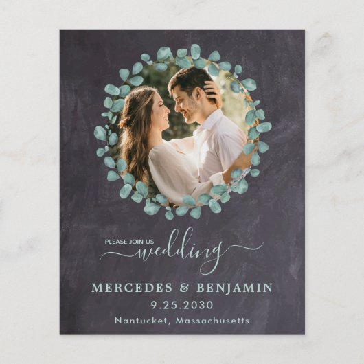 Eucalyptus Foto Greenery QR Code Weddenschap Uitno (Voorkant)