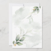 Eucalyptus foto groen modern elegant bruiloft save the date (Achterkant)