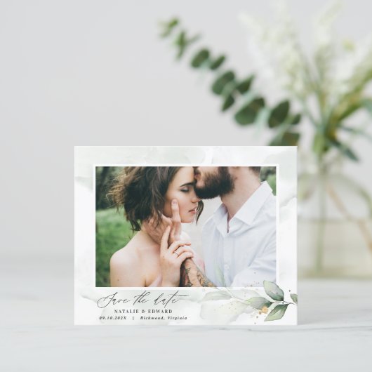 Eucalyptus foto groen modern elegant bruiloft spar (Staand voorkant)