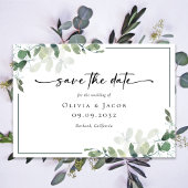 Eucalyptus Foto Huwelijk Save The Date