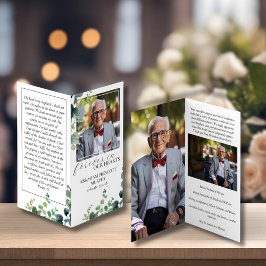 Eucalyptus Foto Kleine Memorial Gebed Kaart Visitekaartje