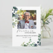 Eucalyptus Foto Memorial begrafenisprogramma Kaart (Staand voorkant)