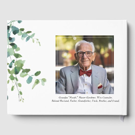 Eucalyptus Foto Memorial Gastenboek (Achterkant)