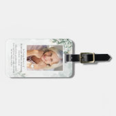 Eucalyptus Foto Memorial Gebed Bagagelabel (Voorkant horizontaal)