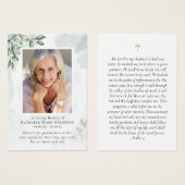 Eucalyptus Foto Memorial Prayer Kaart (Voorkant /achterkant)