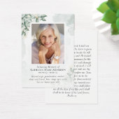 Eucalyptus Foto Memorial Prayer Kaart (Bureau)