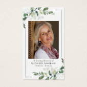 Eucalyptus Foto Memorial Prayer Kaart (Voorkant)