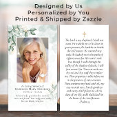 Eucalyptus Foto Memorial Prayer Kaart