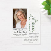 Eucalyptus Foto Memorial Prayer Kaart (Bureau)