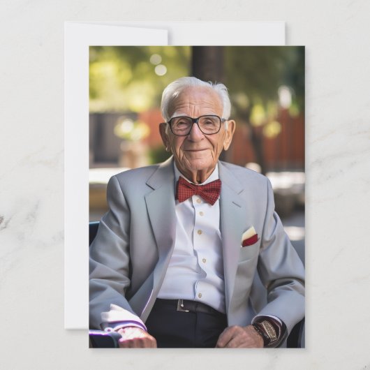 Eucalyptus Foto Memorial Uitnodiging (Achterkant)