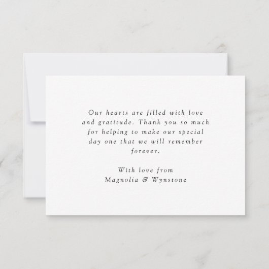 Eucalyptus Foto Moderne bruiloft Bedankkaart (Achterkant)