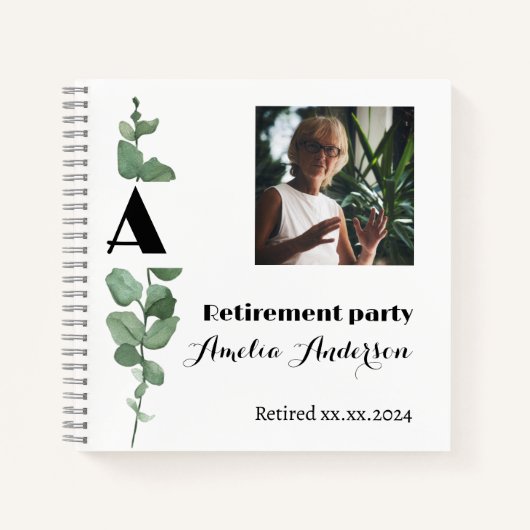 Eucalyptus foto pensioen wit gastenboek notitieboek (Voorkant)