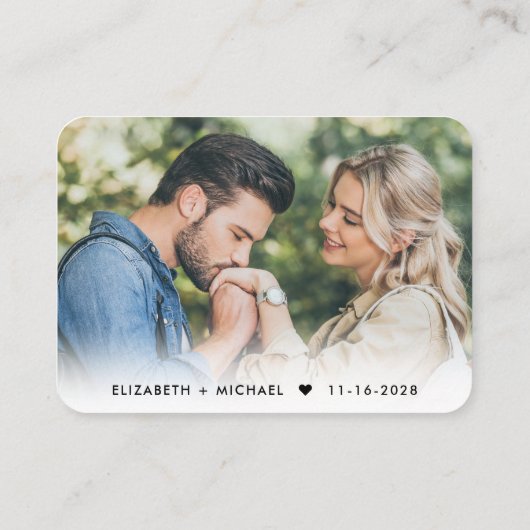 Eucalyptus Foto QR Code Bruiloft Details Informatiekaartje (Achterkant)