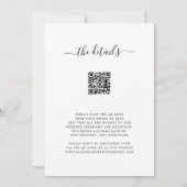 Eucalyptus Foto QR Code RSVP Weddenschap Kaart (Achterkant)