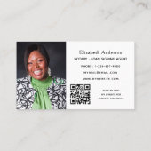 Eucalyptus foto QR-code van de leningnemer Visitekaartje (Achterkant)