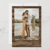 Eucalyptus Foto Rustic Country Wedding Kaart (Achterkant)