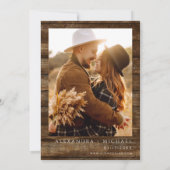 Eucalyptus Foto Rustic Country Wedding Kaart (Achterkant)