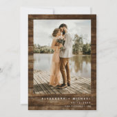 Eucalyptus Foto Rustic Wood Weddenschap Kaart (Achterkant)