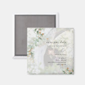 Eucalyptus Foto Save the Date Magneet (Voorkant / Achterkant)